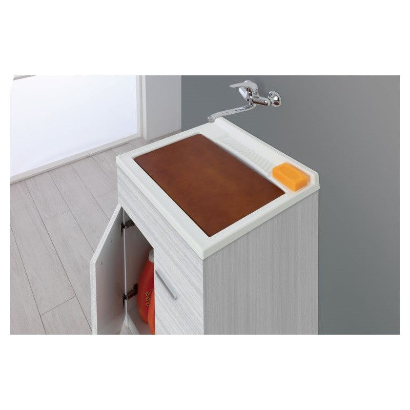 Lavabo à deux portes Gris 60x50x83 cm