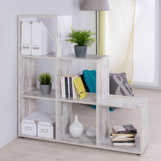 Bibliothèque échelle blanche consommée BERGAMO1 116x33x h118 cm