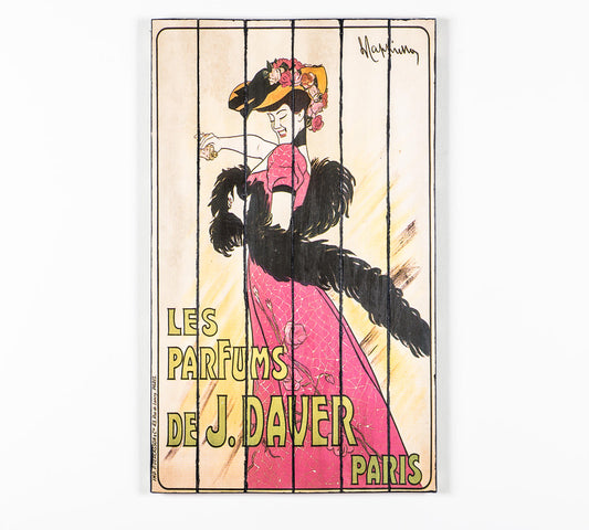 Impression sur bois avec toile multicolore 60x100 cm