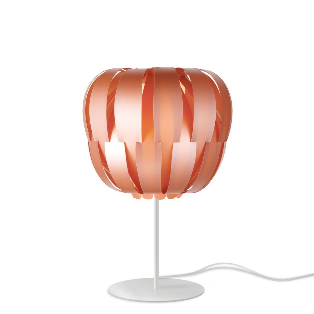 Lampe de table avec base et tige en métal cuivré Cm. 19x33h