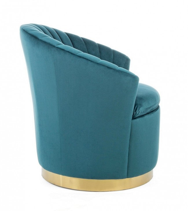 Fauteuil coque Gilles effet velours