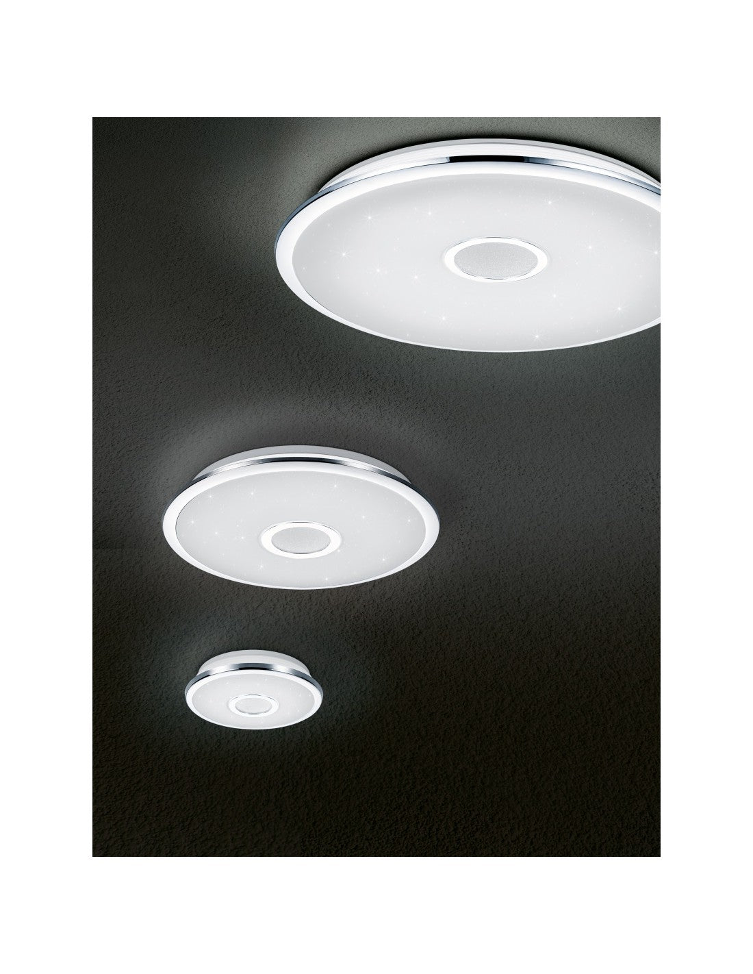 Plafonnier multifonctionnel Disco Led Osaka Ø42 cm Chrome Trio Lighting