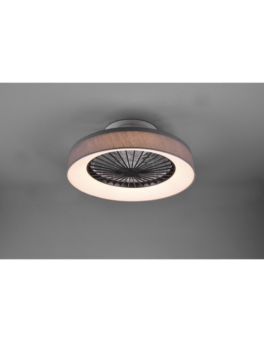 Lampe de ventilateur moderne LED 30w à intensité variable Farsund gris Trio Lighting