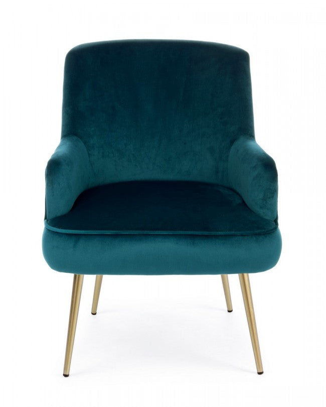 Fauteuil Clelia effet velours profond