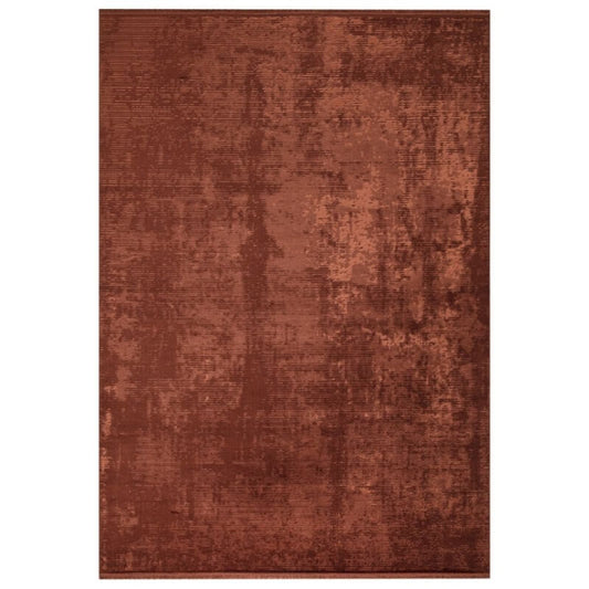 Tapis antidérapant vintage en bambou, coloris orange tabac 160x230