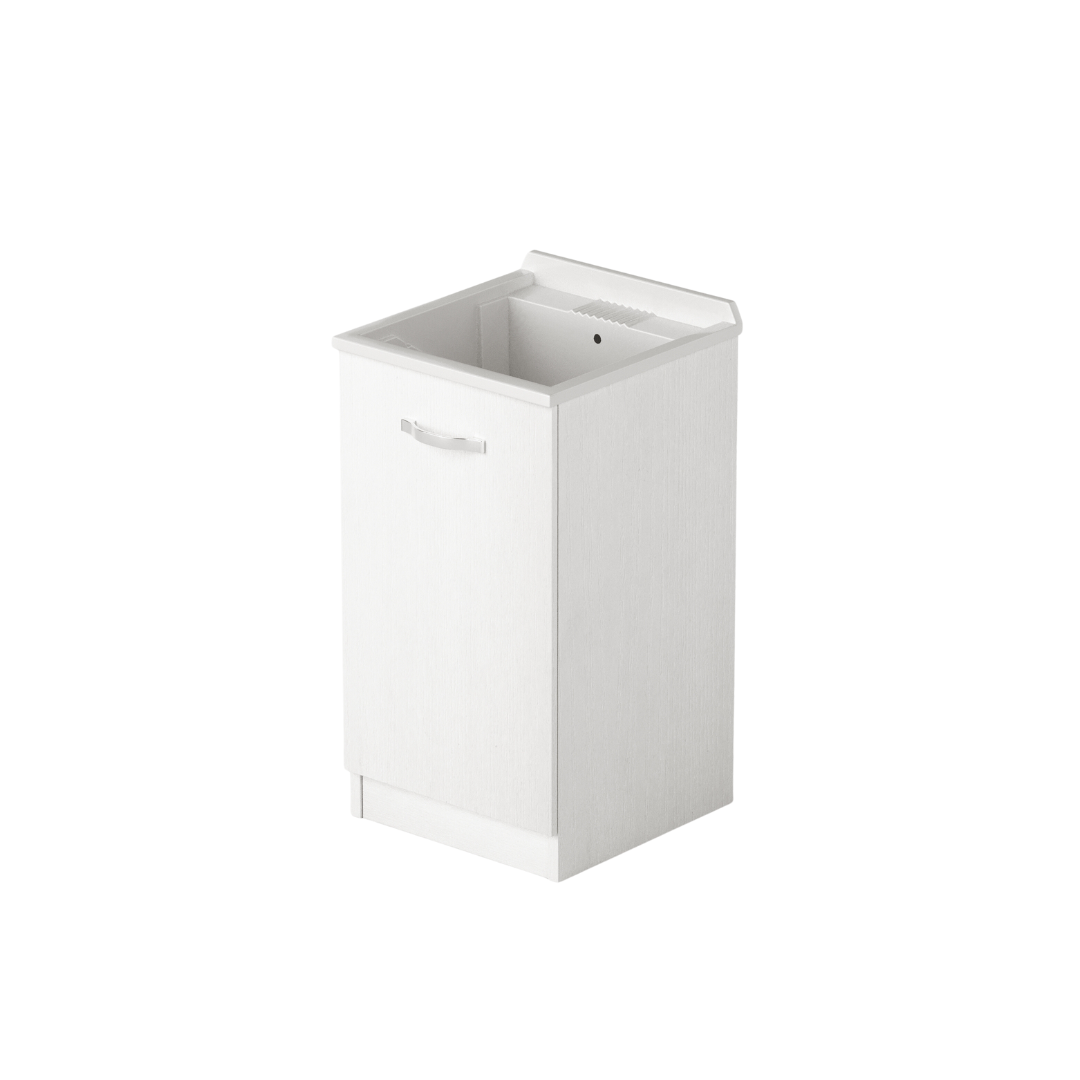 Meuble lavabo 1 porte Coloris blanc H56x47x50cm