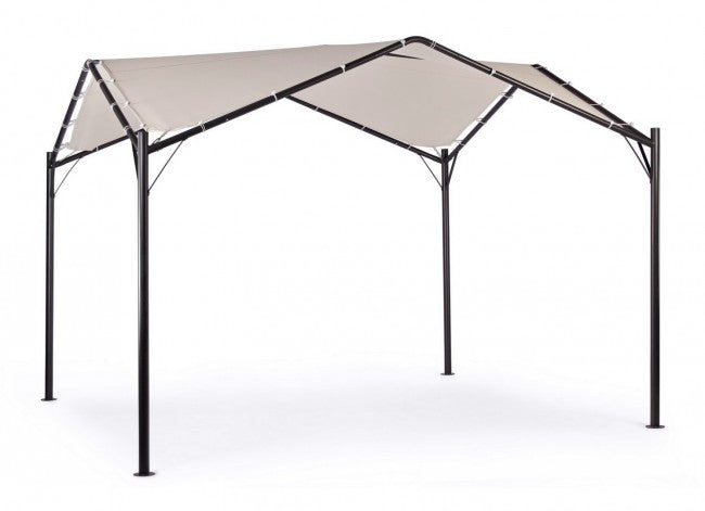Tonnelle de jardin en forme de dôme gris anthracite 3,5x3,5xh 260 cm