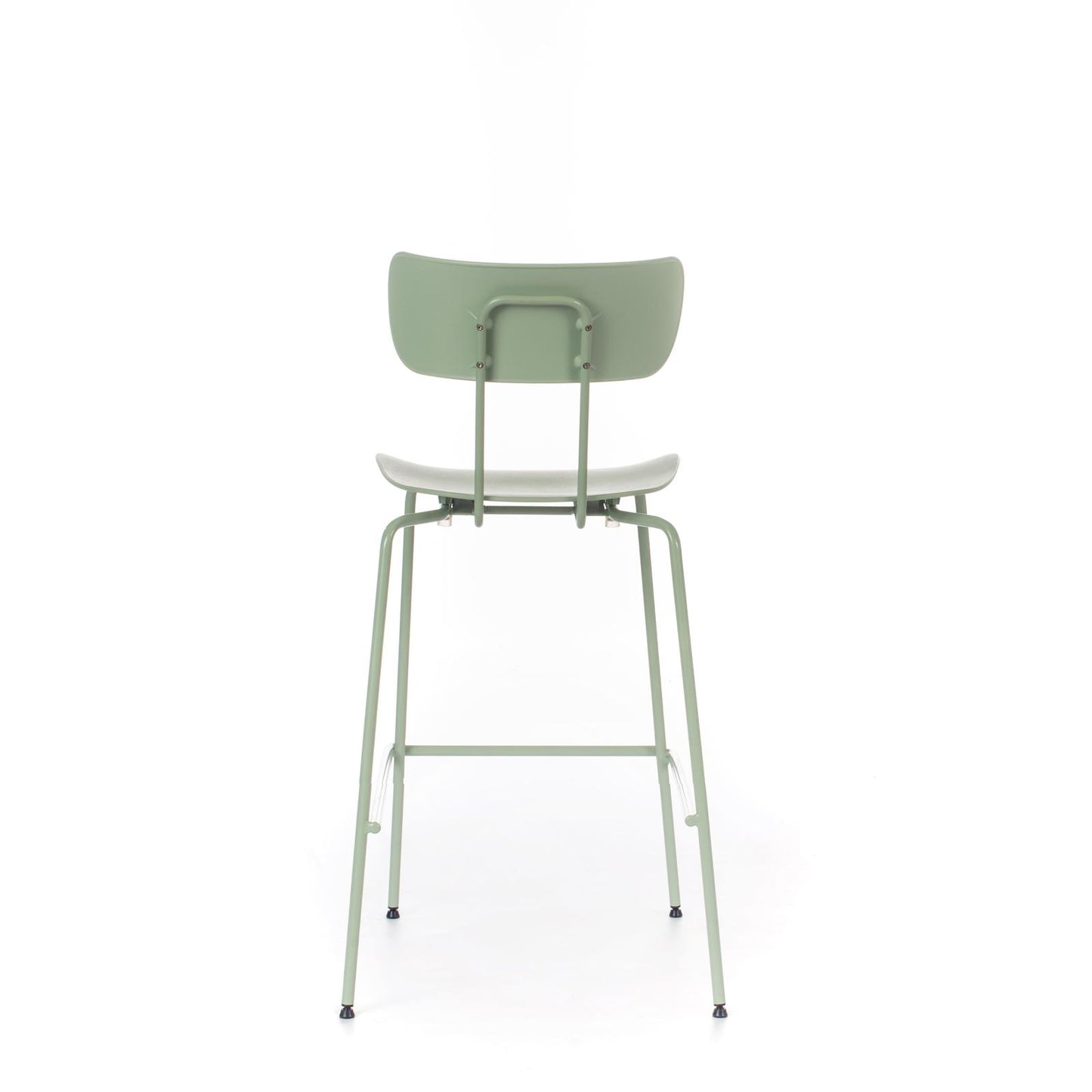4x Tabouret en polypropylène avec assise verte