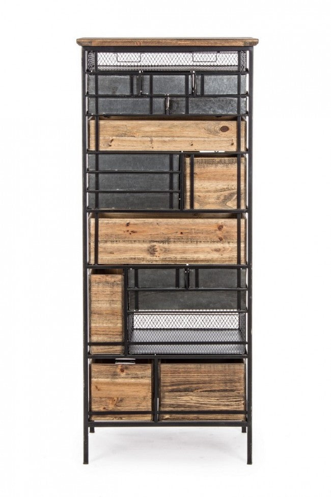 Commode en acier avec dix-neuf tiroirs Anthracite OFFICINA 59x33,5x h146 cm