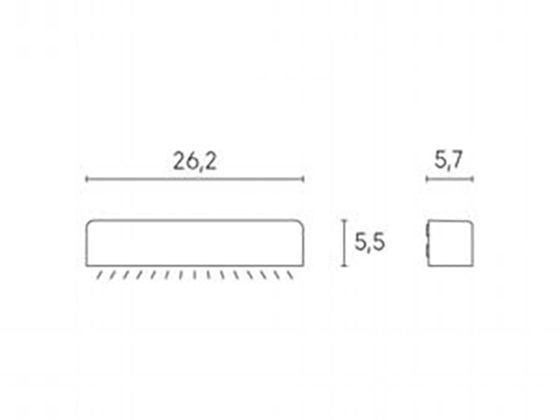 Step Marker App. 9W LED 4000K blanc unité ligne