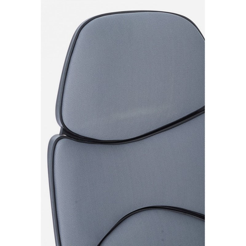 Fauteuil de bureau avec accoudoirs en tissu Gris Foncé ARMSTRONG 64x69 x h118,5-128 cm