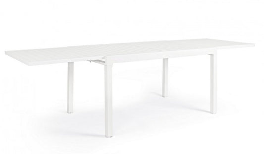 Table en aluminium Pelagius 135-270X90 blanc Yk11