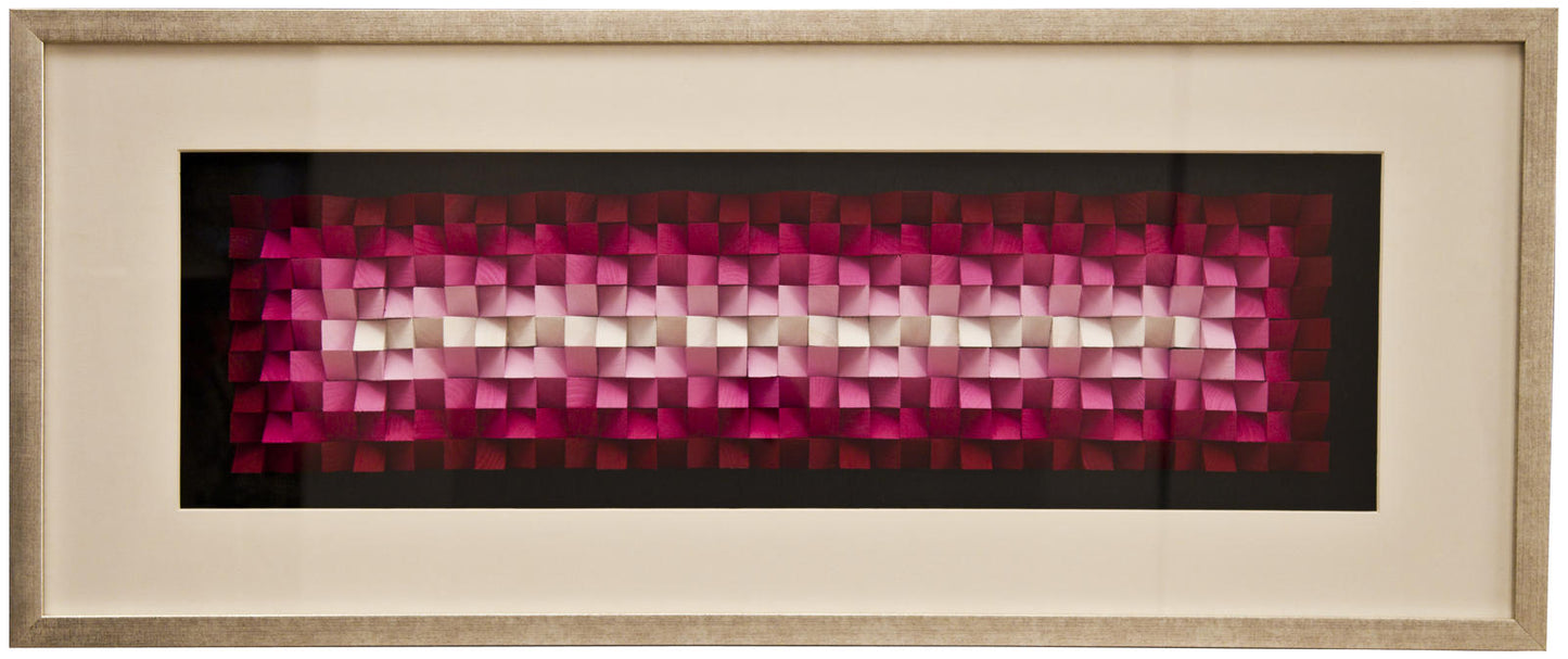 Tableau 3D finition verre et toile multicolore 120x50 cm