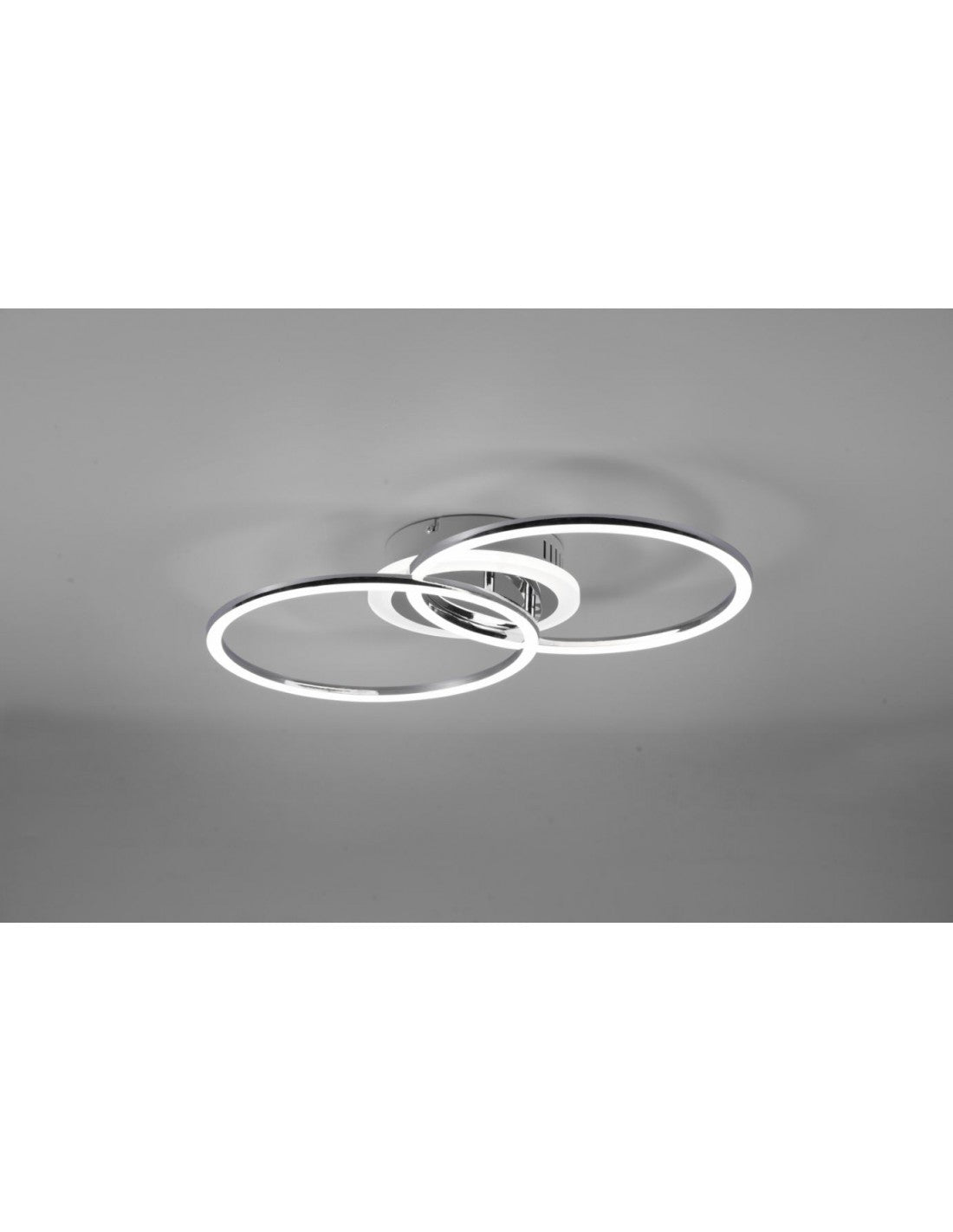 Plafonnier Cercles Chrome Led Variateur 4000k Venida Trio Lighting