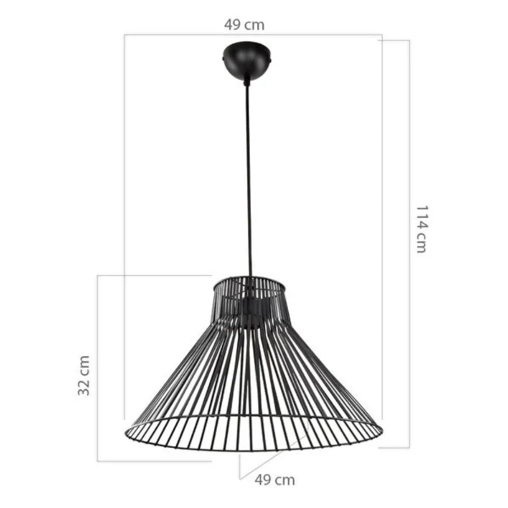 Panama MDL4135 suspension en fil métallique noir