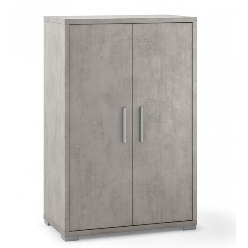 Armoire polyvalente à deux portes Beton Cemento 71x41x h110 cm