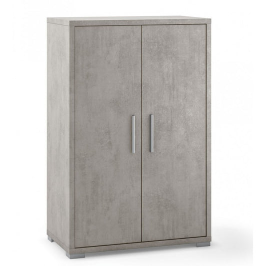 Armoire polyvalente à deux portes Beton Cemento 71x41x h110 cm