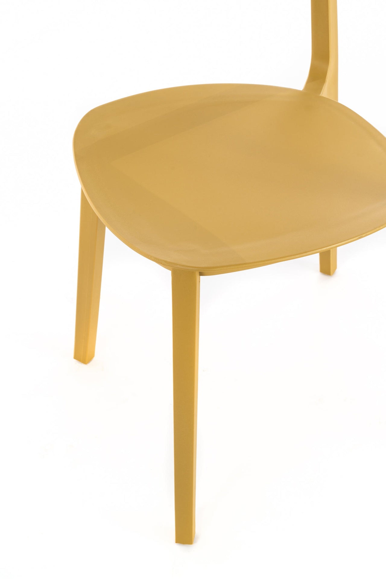 2x Chaise en polypropylène moutarde 48x52x77,5h cm