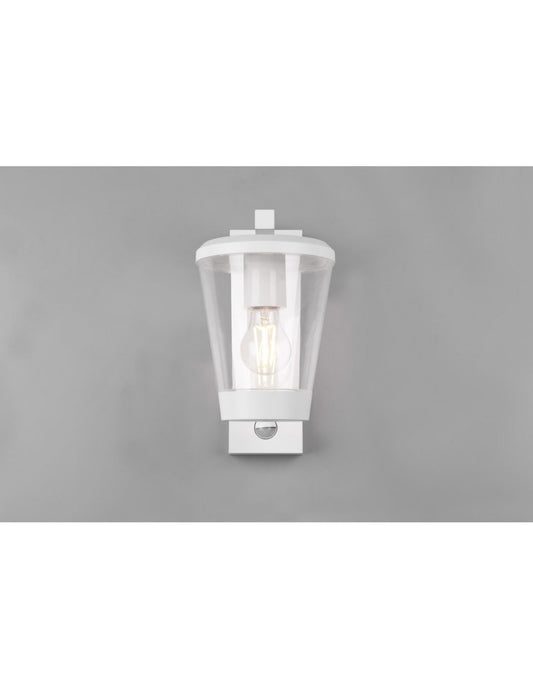 Applique Lanterne Cavado Blanc IP44 Détecteur de Mouvement Trio Lighting
