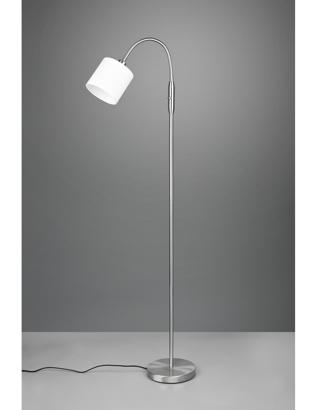 Lampadaire moderne Tommy Nichel avec trio d'éclairage à bras flexibles