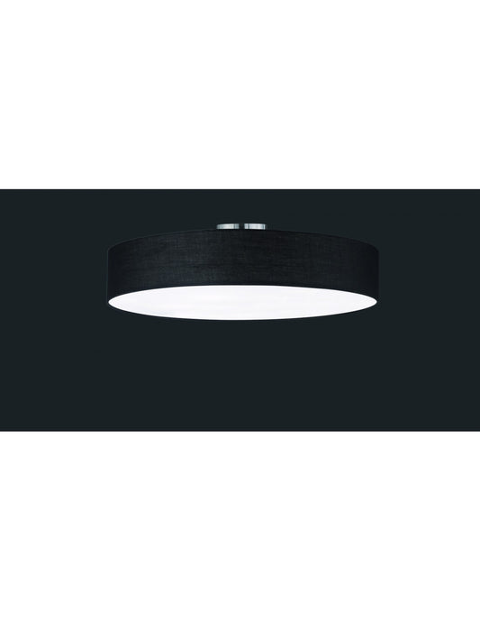 Plafonnier hôtel 5xE27 Abat-jour Noir Ø65 cm Trio Lighting