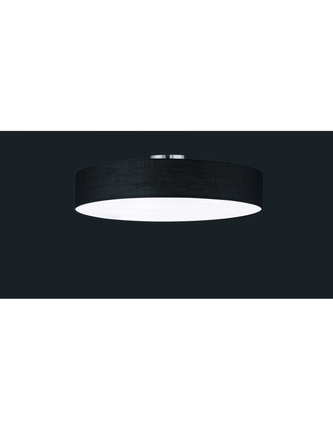 Plafonnier hôtel 5xE27 Abat-jour Noir Ø65 cm Trio Lighting