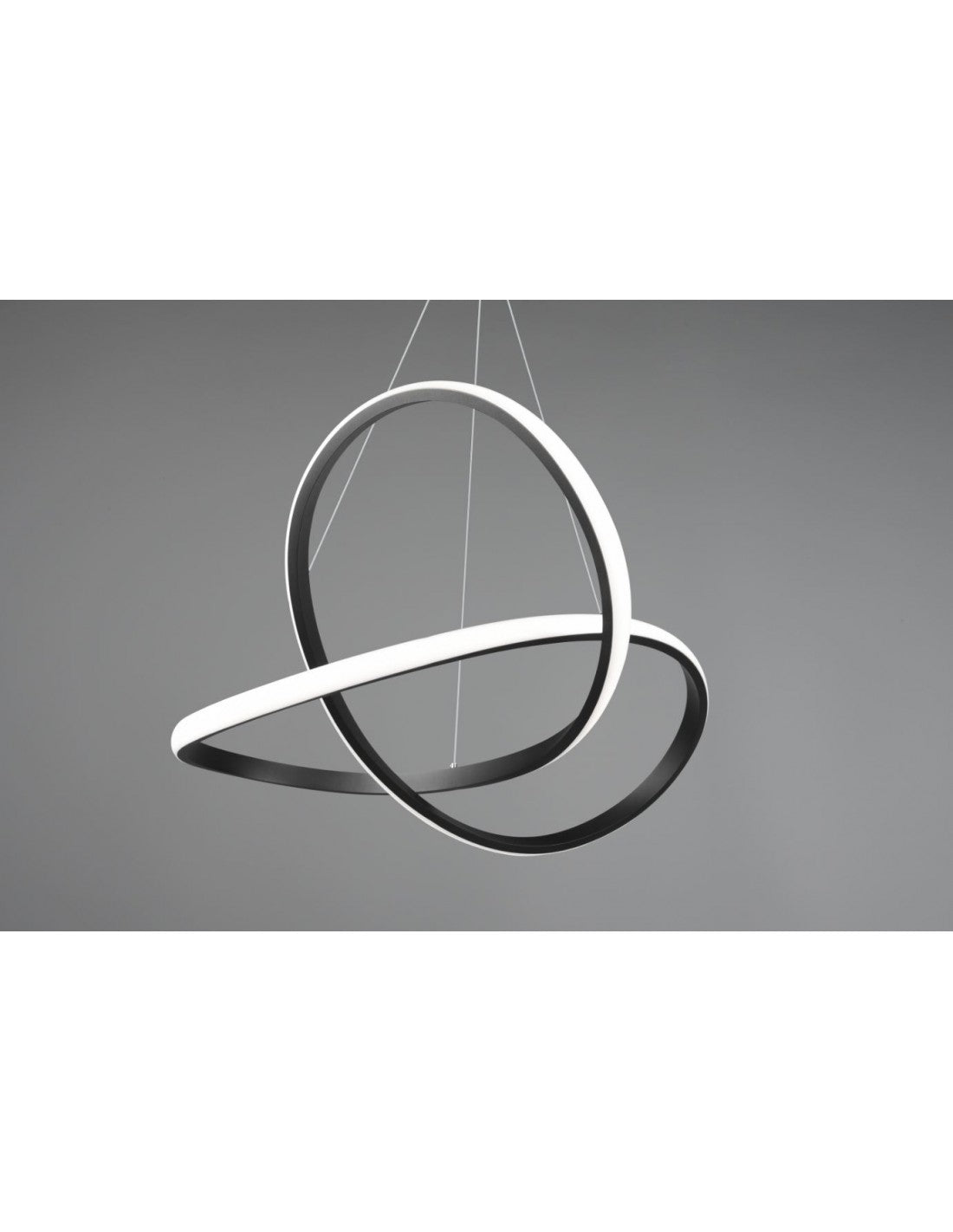 Suspension Cours Moderne Variateur Led Noir 27W Ø60 cm Trio Lighting