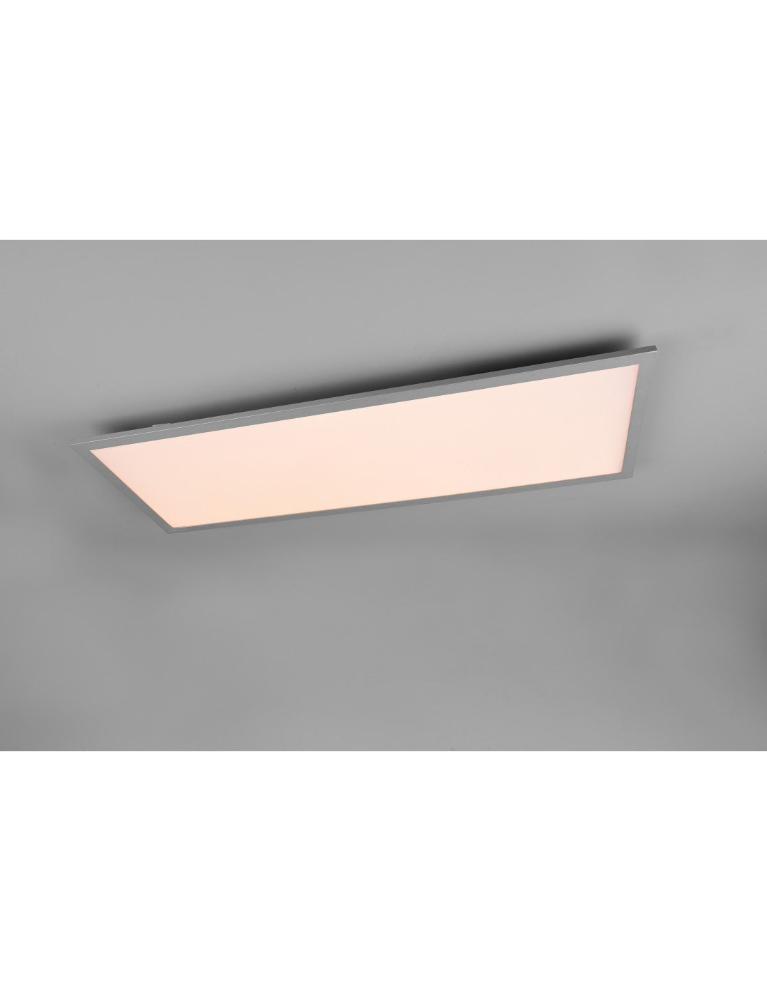 Plafonnier LED rectangulaire avec fonction veilleuse, gamme Aluminium Trio Lighting