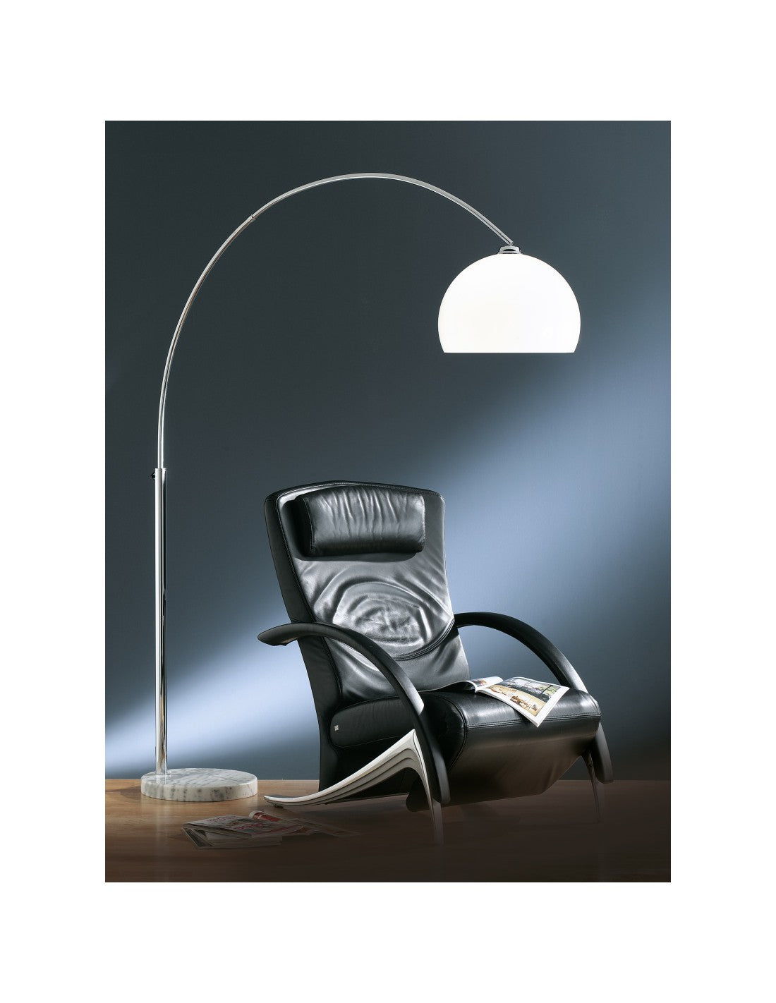 Lampadaire arqué 1xE27 Sola Cromo Trio Lighting