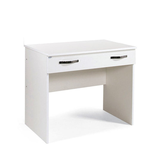 Bureau de chambre blanc en bois mélaminé 1 tiroir 90x56xH.75 cm