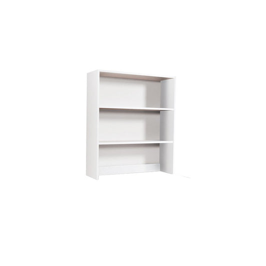 Bibliothèque sur pied pour bureau 2 étagères Frêne Blanc H.105x90x29cm
