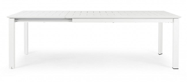 Table de jardin extensible blanche Konnor