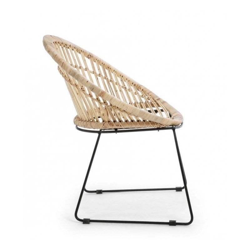 Fauteuil Cayes naturel rustique