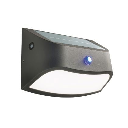 Applique solaire 1,7W LED 4000K ligne graphite ensoleillée
