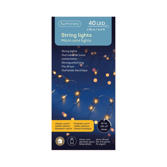 Guirlande Microled 40 Lumières Intérieures Blanc Chaud