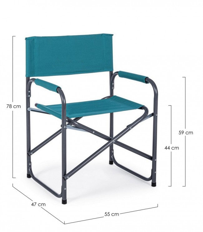 6x Chaise de Réalisateur Olbia Turquoise