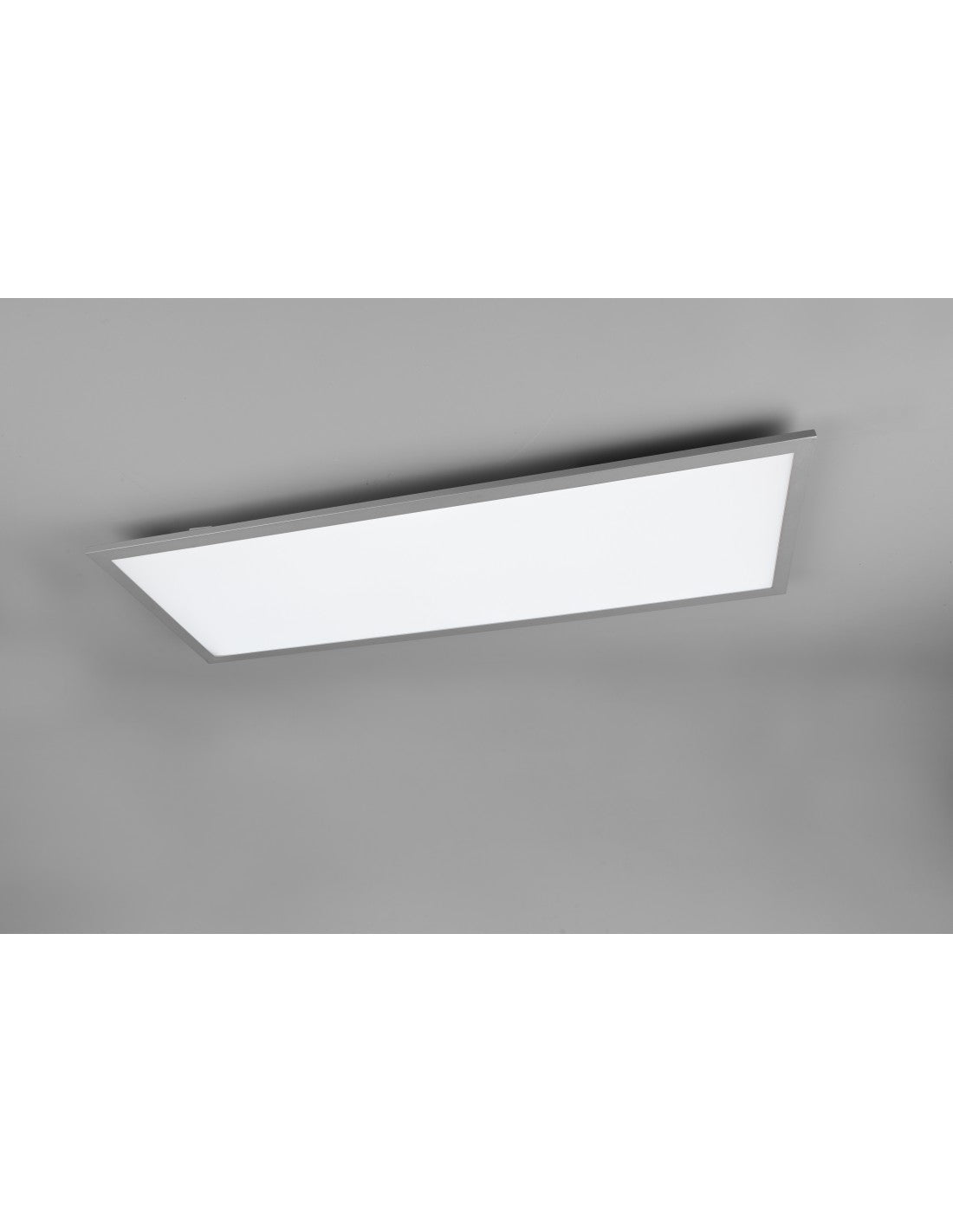 Plafonnier LED rectangulaire avec fonction veilleuse, gamme Aluminium Trio Lighting