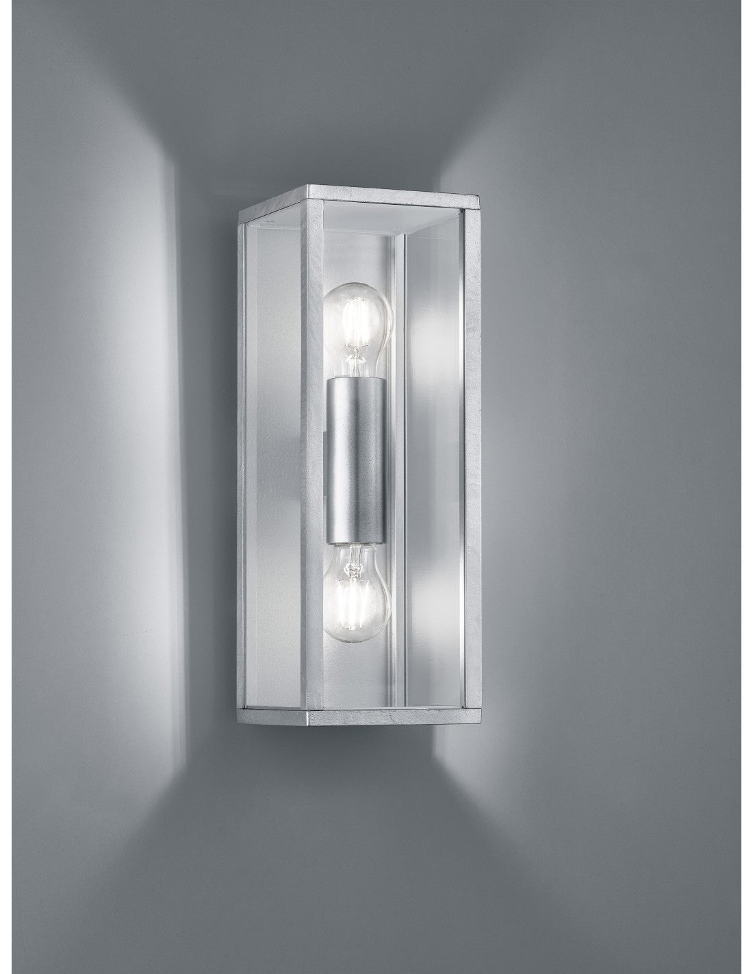 Applique Garonne pour Véranda IP44 Zinc Double Lumière Dessus et Dessous Trio Lighting