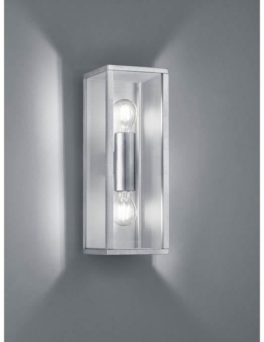 Applique Garonne pour Véranda IP44 Zinc Double Lumière Dessus et Dessous Trio Lighting