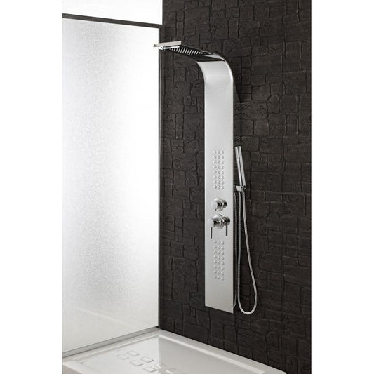 Colonne de douche murale en acier ligne MIAMI 150x22x45 cm