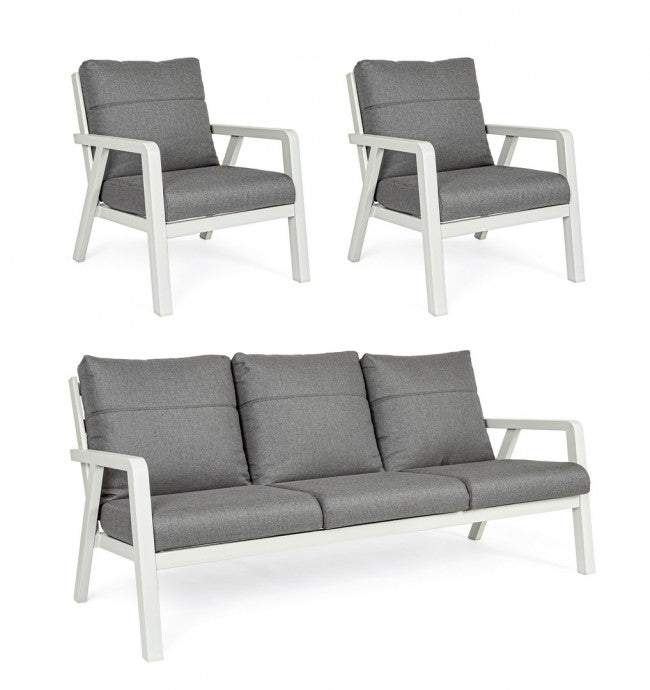 Ensemble de salon 3 pièces avec coussins Truman Lunar