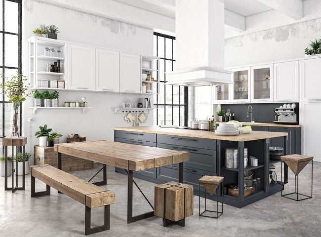 Tabouret en acier avec assise en sapin PRISMY 31x31xh.55 cm