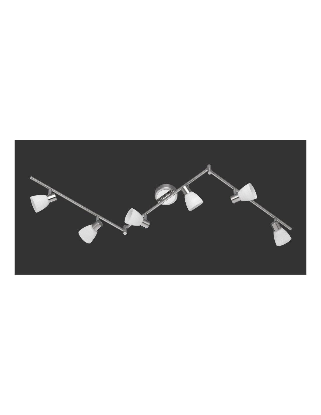 Plafonnier 6 spots LED G9 chargés en nickel Trio Lighting