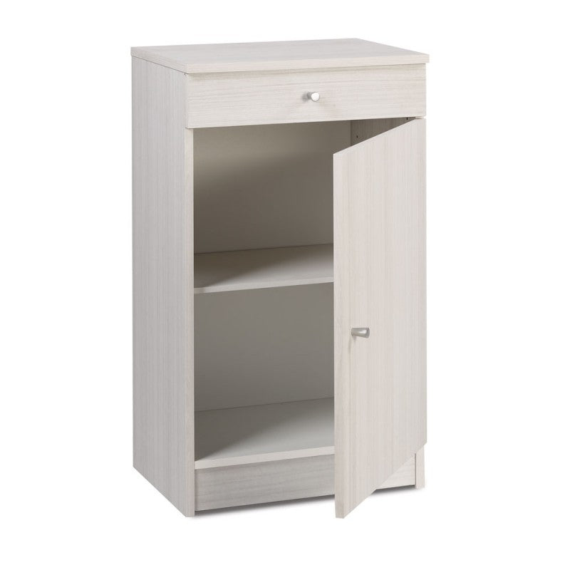 Armoire basse polyvalente avec une porte et un tiroir Eucalyptus 46x34x h80 cm