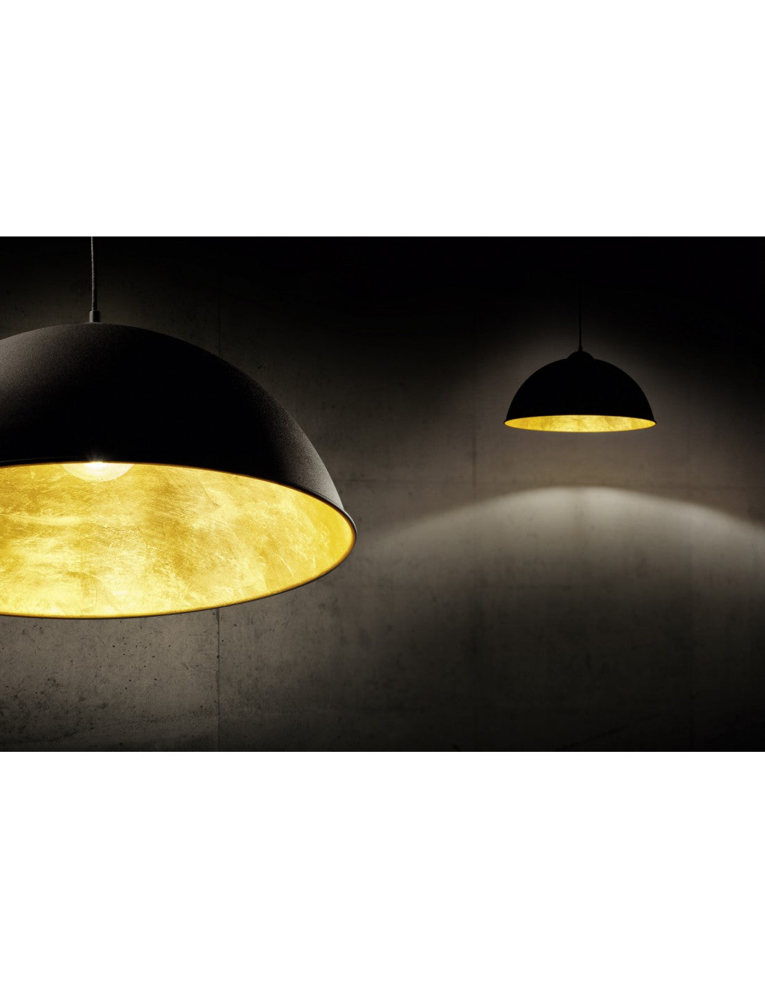 Suspension Moderne Romino II Noir Or Ø50 cm 1xE27 Trio Lighting