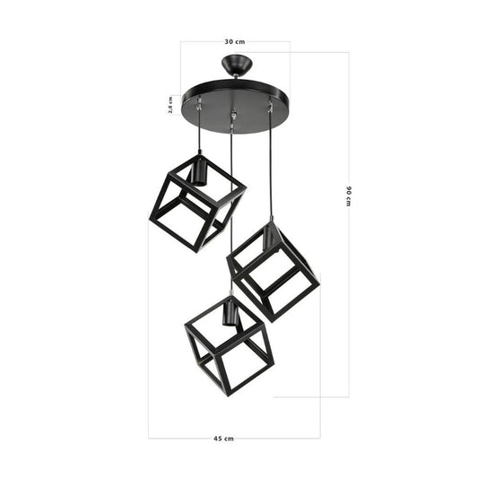 Agatha MDL3790 3 suspension cube noire