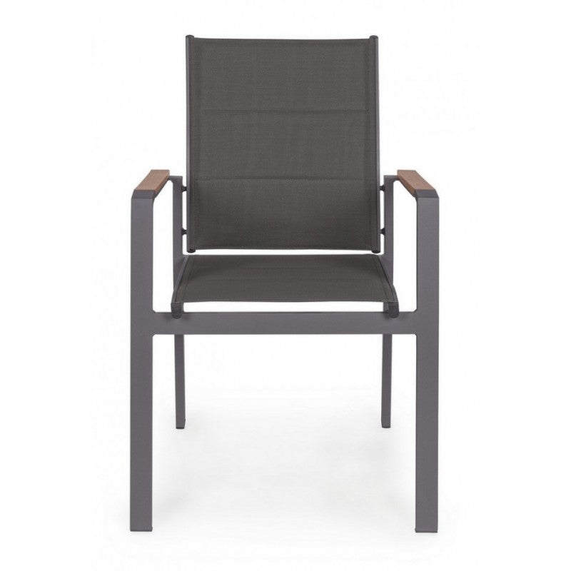 Chaise d'extérieur Kubik en aluminium anthracite
