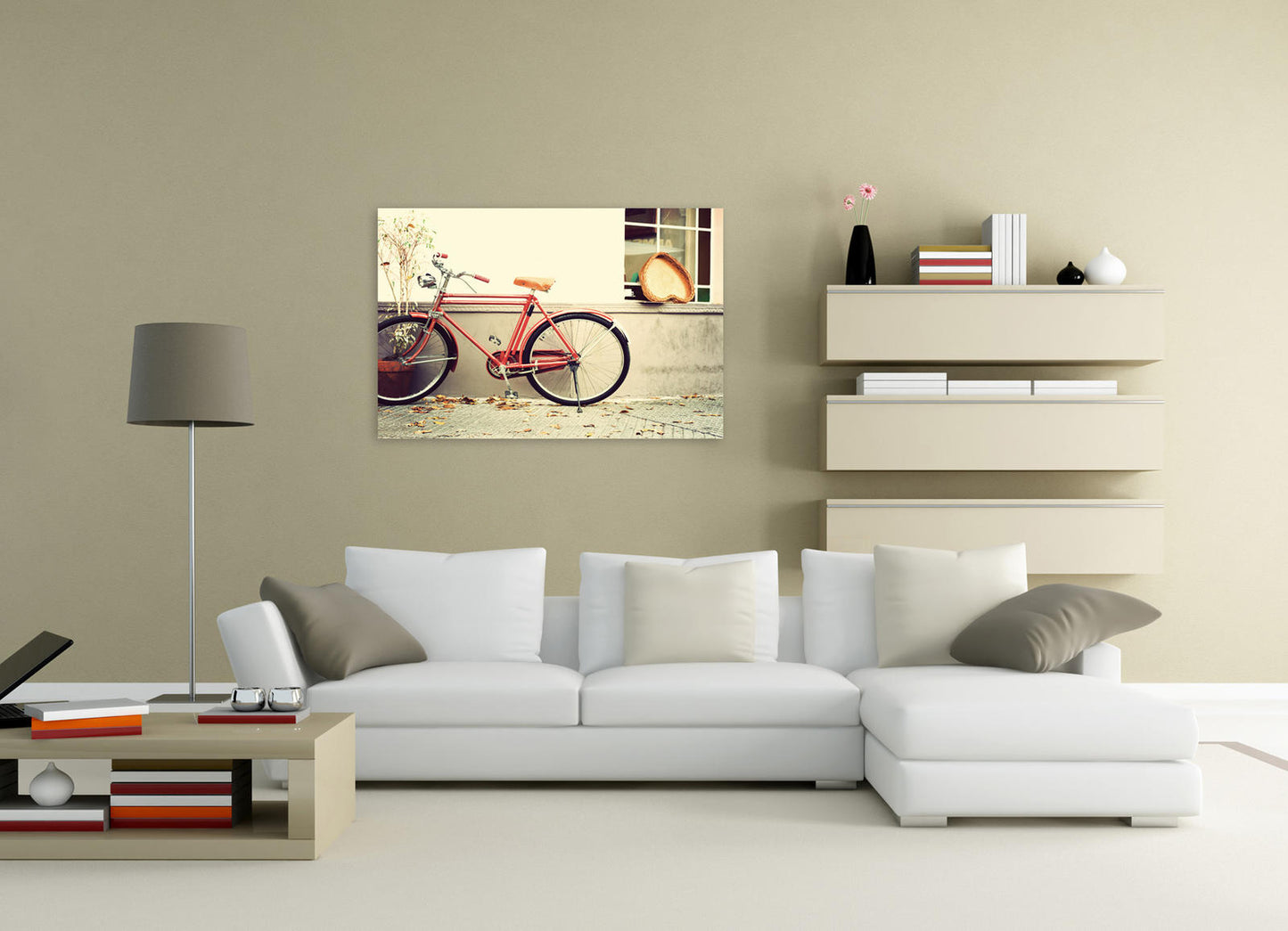 Impression sur verre 70x70 cm avec toile multicolore