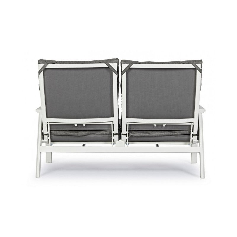 Canapé d'extérieur inclinable 2 places 152x81x98h cm