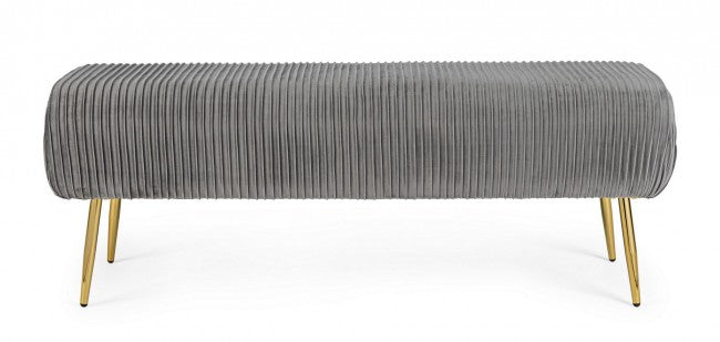 Banquette 2 places Selena en velours gris